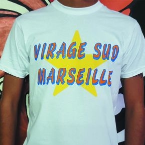 T-shirt supporter marseillais virage sud blanc